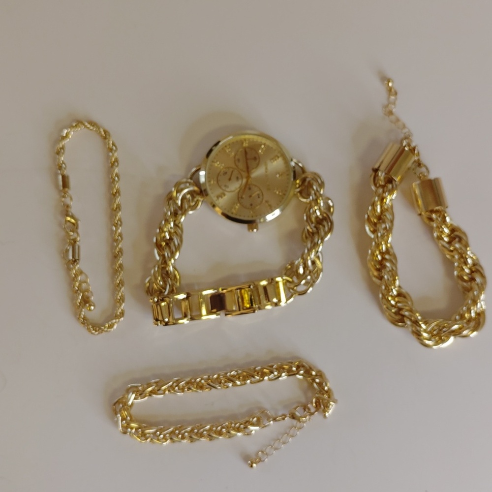 Kendall + Kylie Goldtone Watch and Bracelet Set - Picture 5 of 8